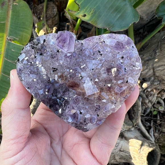 Ametrine Crystal Heart Amethyst Citrine & Black Hematite - Picture 8 of 11
